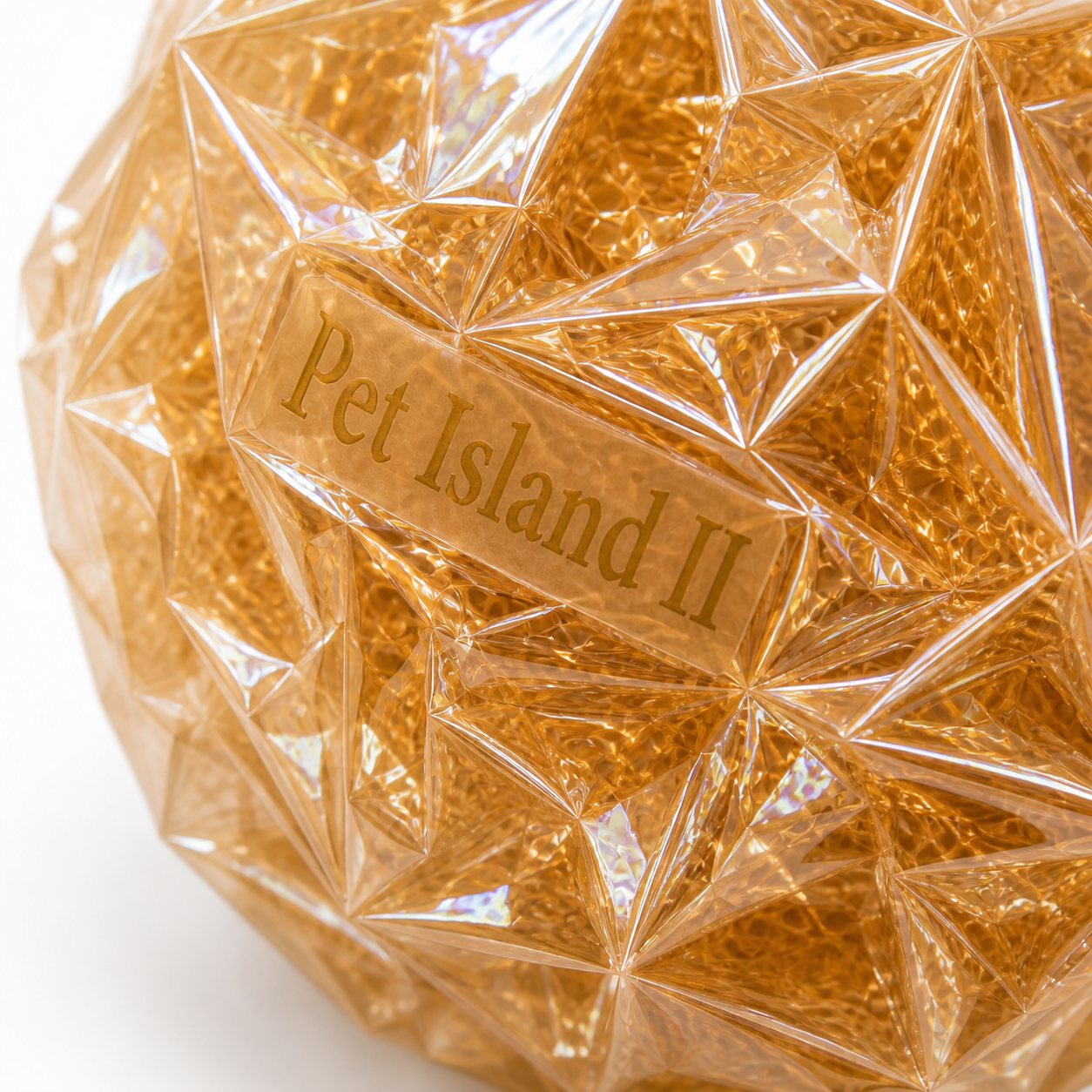 Geometric Crinkle Cat Toy Ball | Interactive Lightweight Play Ball for Cats | Textured Stimulating Toy | Pet Island II - Image 2
